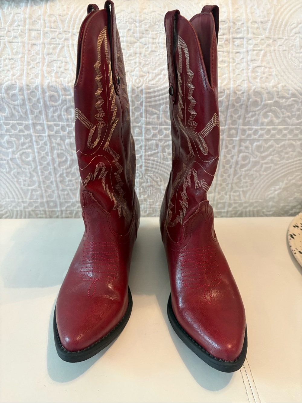 me too Red Women's western Boot Interior Detail